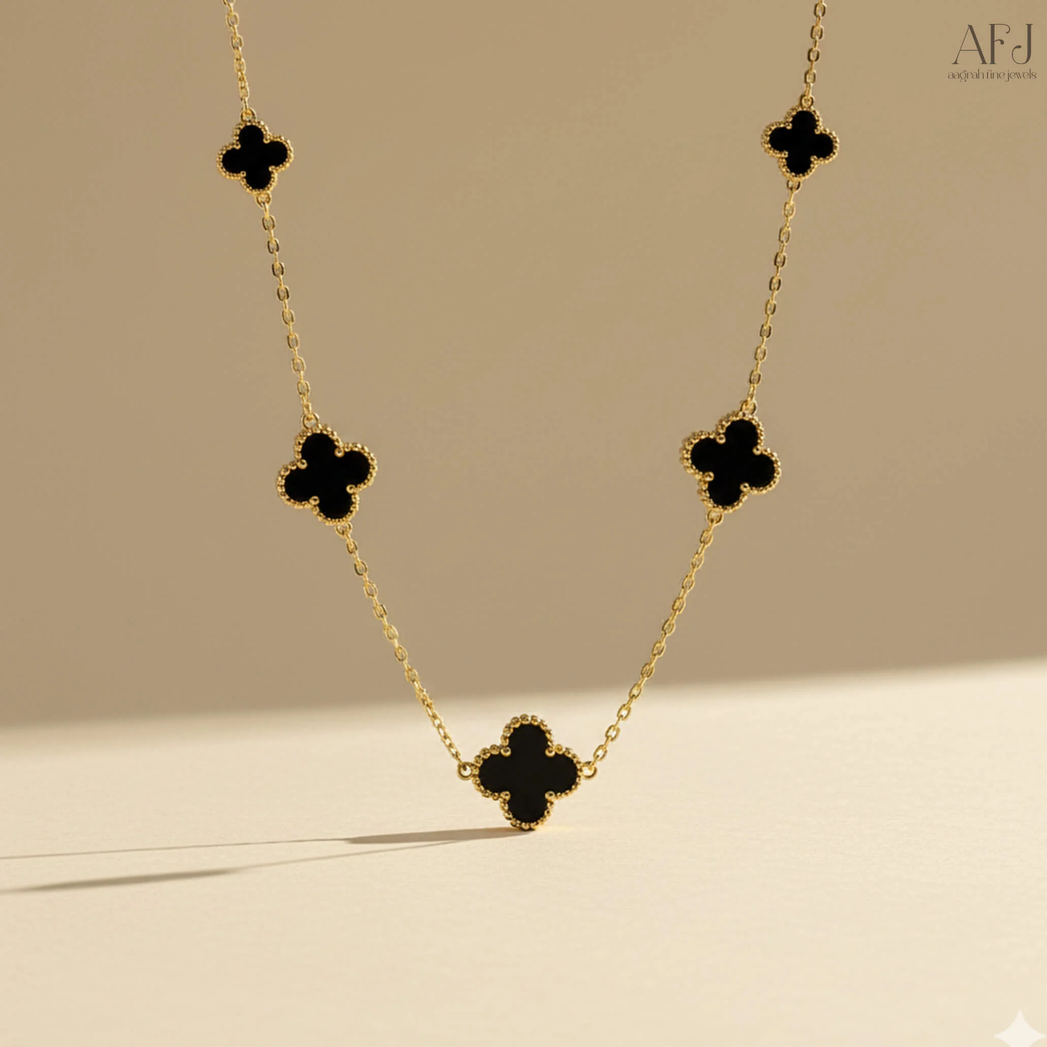 The Elegant Black Clover Jewellery Set - Image 4